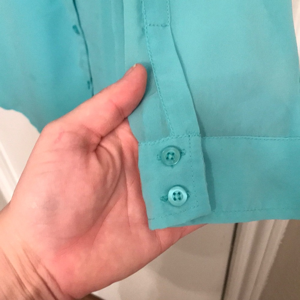 Frenchi sheer button down tunic - Picture 4 of 7